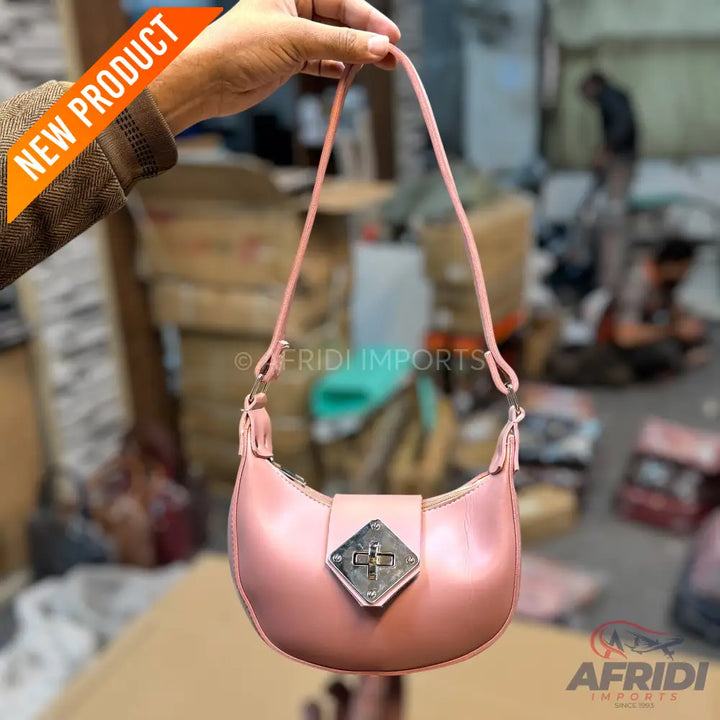 Pink Leather Handbag