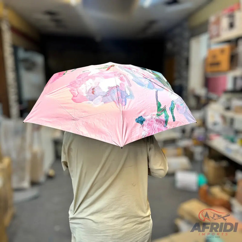 Pocket SIze Single Person Folding Umbrella - Random Color