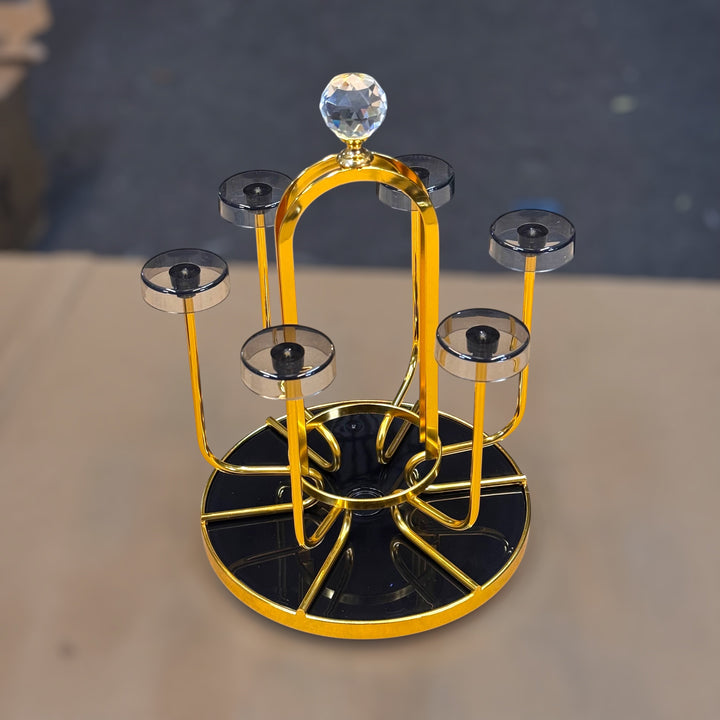 Rotating Glass Holder Rack Compact Kitchen Organizer – Afridi Imports