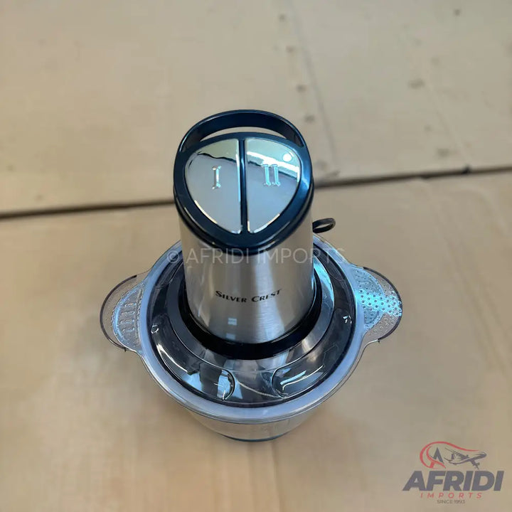 Silver Crest food chopper with two-speed settings.