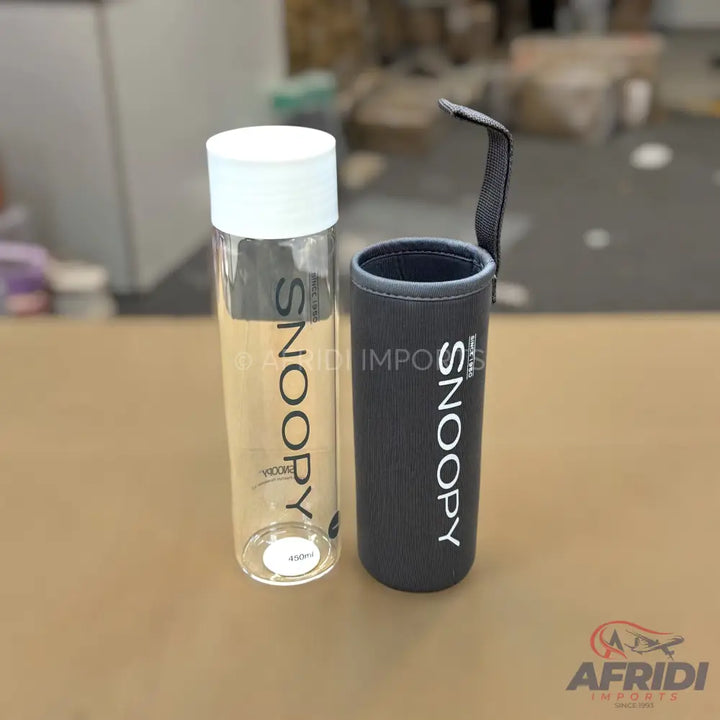 Snoopy - 450ml Glass Bottle - White (EF19-A)