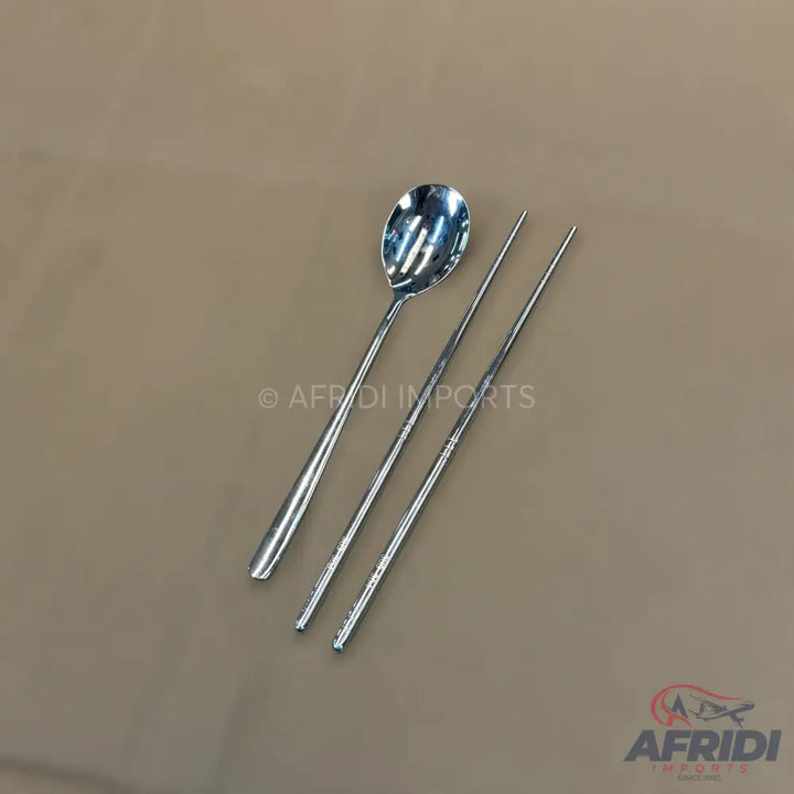 Stainless Steel Lunch Box with Utensils - Black(PF55-B)