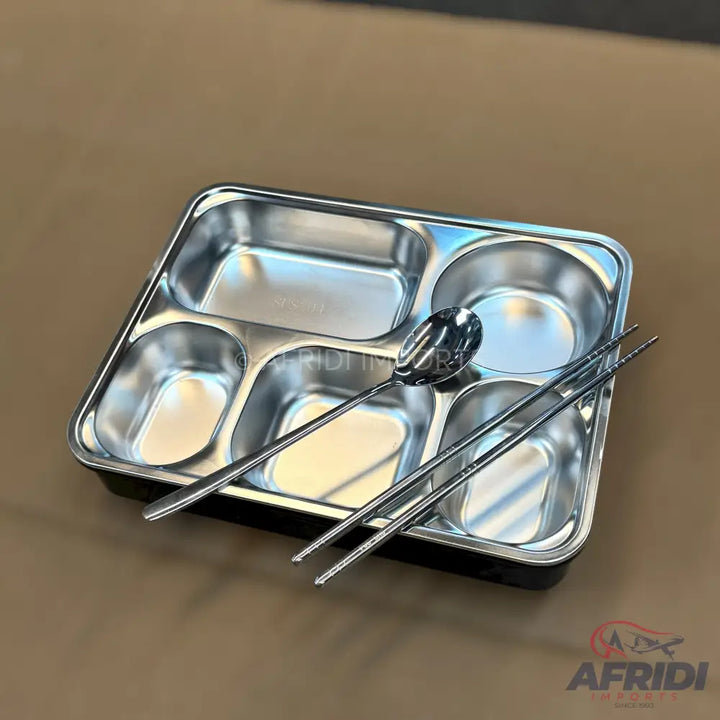 Stainless Steel Lunch Box with Utensils - Pink (PF55-A)