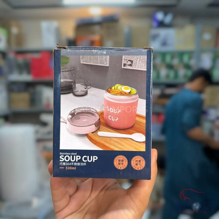 530ml Stainless Steel Soup Cup