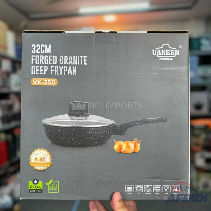 Uakeen 4.4L Forged Granite Deep FryPan German Lot