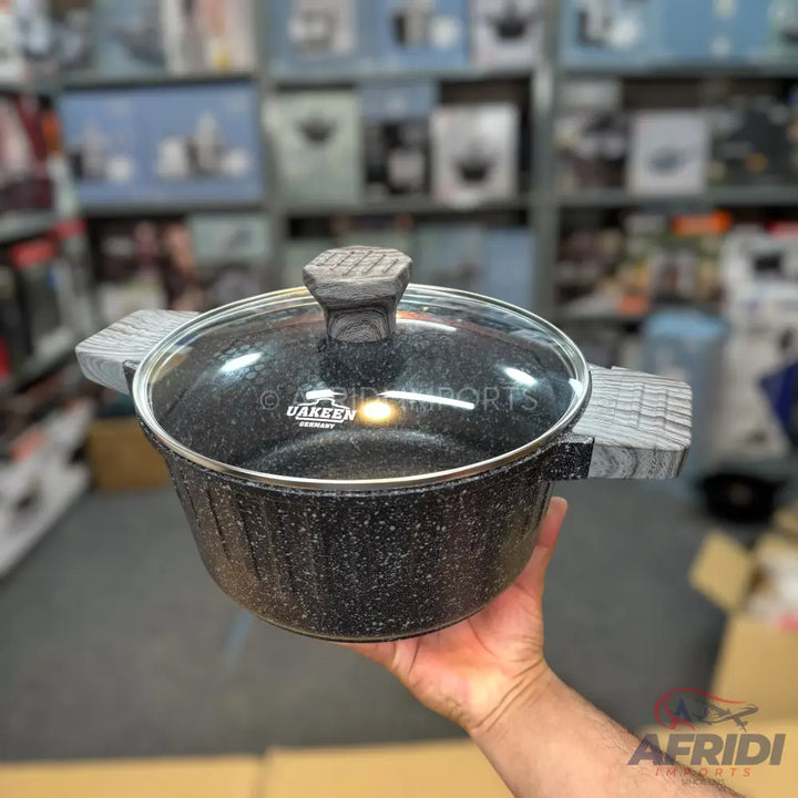 Uakeen 7 Piece Dis Cast Granite Cookware Set German Lot