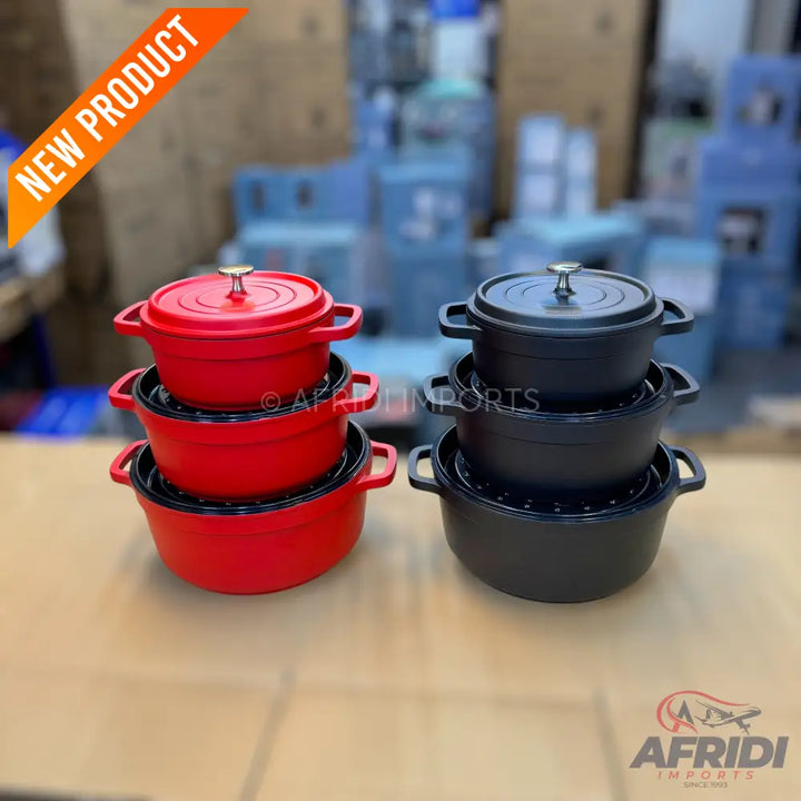 Uakeen 7pcs Cookware Set with Aluminum Lid