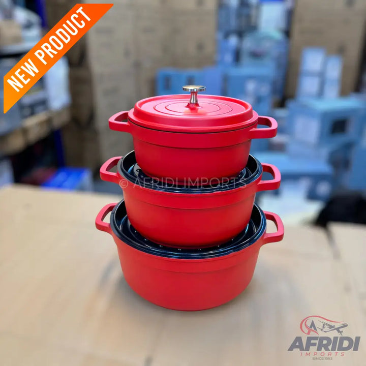 Uakeen 7pcs Cookware Set with Aluminum Lid