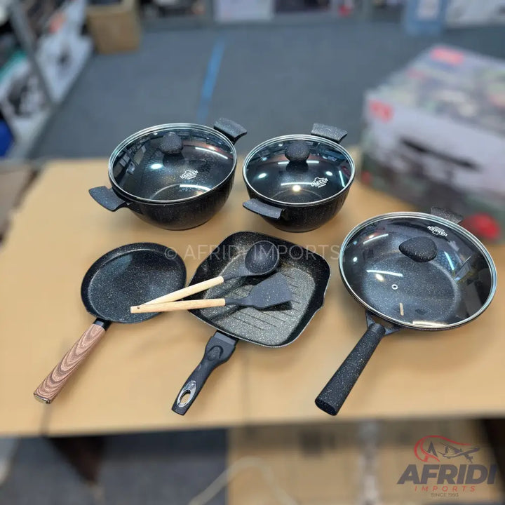 Uakeen Granite 13 Piece Cookware Set German Lot