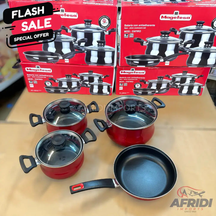 USA Lot Imported Megafesa 7 Pcs Non stick Cookware Set