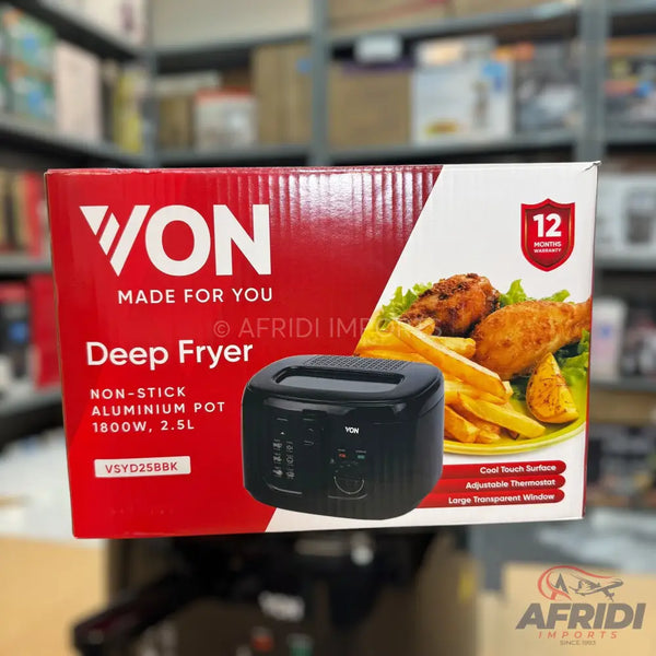 VON 2.5L Electric Deep Fryer Lot Imported