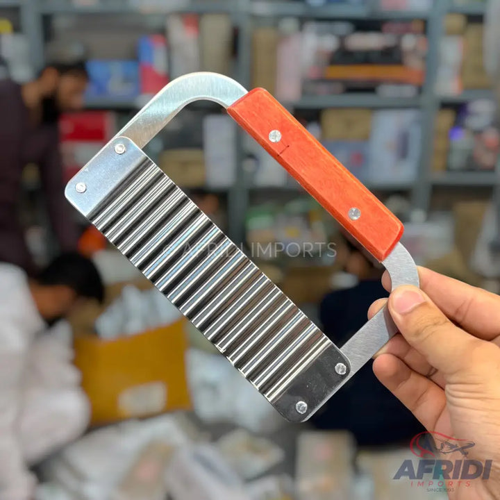 Wooden Handle Wave Knife