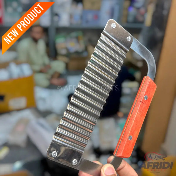 Wooden Handle Wave Knife