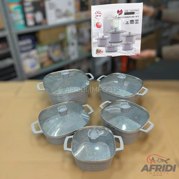 WK 10 Pieces Die Casting Aluminum Cookware Set