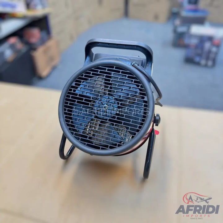 Portable industrial electric fan heater.
