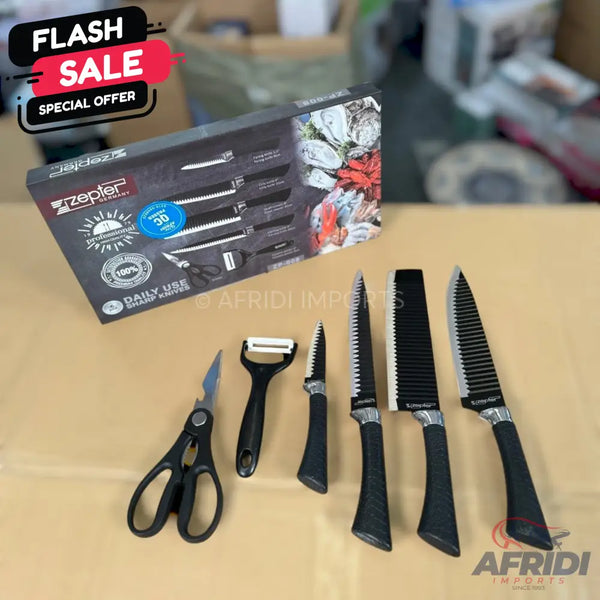 Zepter 6 in 1 Kitchen knives set with peeler & Scissor Made for Europe Poland Lot Import